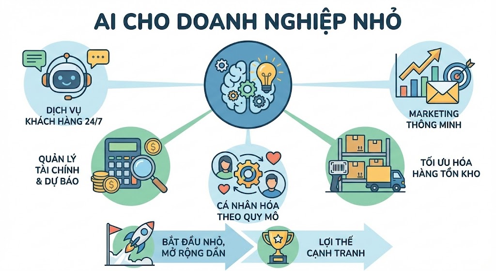 Trí Tuệ Nhân Tạo Đang Thay Đổi Hoạt Động Doanh Nghiệp Nhỏ Như Thế Nào