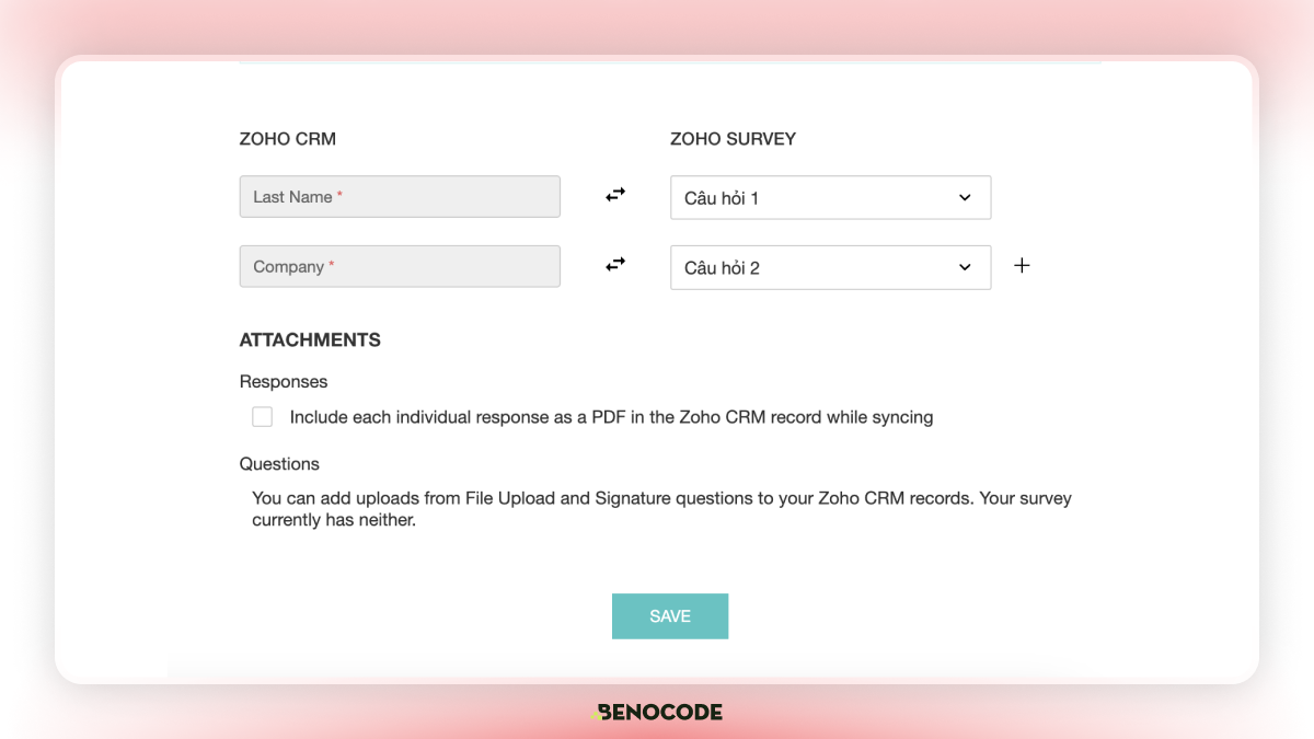 Ket Noi Zoho Survey Voi Zoho Crm 9