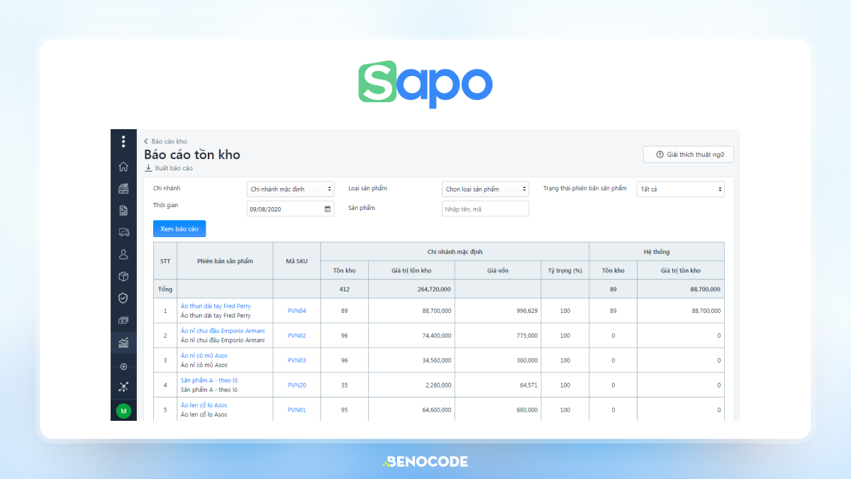 Phần mềm quản lý Sapo POS