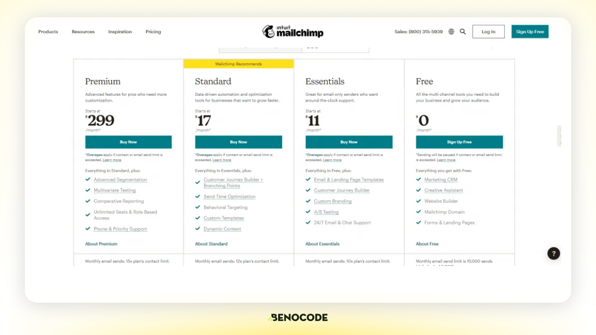 Goi Mien Phi Cua Mailchimp