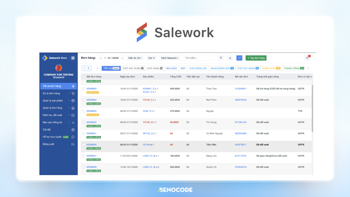 Phần mền quản lý Salework